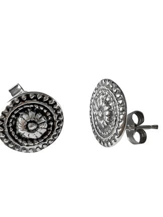 Silver Flower Stud Earrings